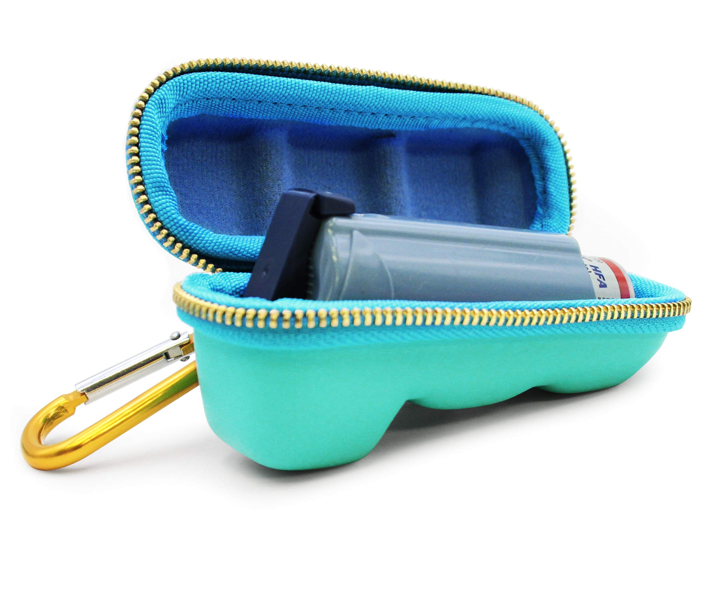 Casematix Turquoise Asthma Inhaler Travel Case, Does Not Include Inhaler Medicine