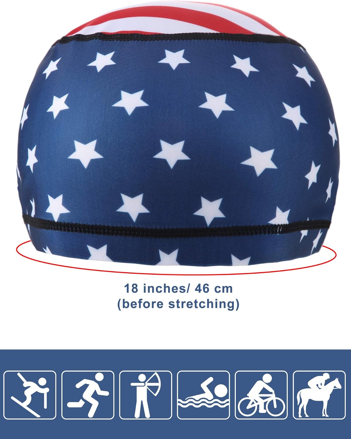 Geyoga 4 Pieces Cooling Skull Cap Sweat Wicking Helmet Liner Running Beanie Cycling Cap Liner for Men Women (Classic Style): Clothing