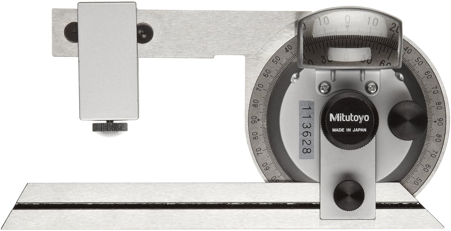 Mitutoyo 187904, Universal Bevel Protractor, 6" Blade, 5 Minute