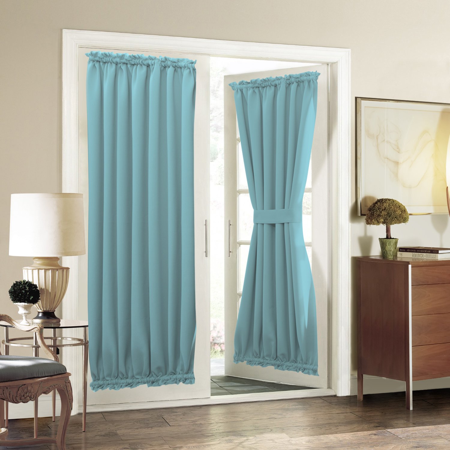 Best yellow aqua kitchen curtains