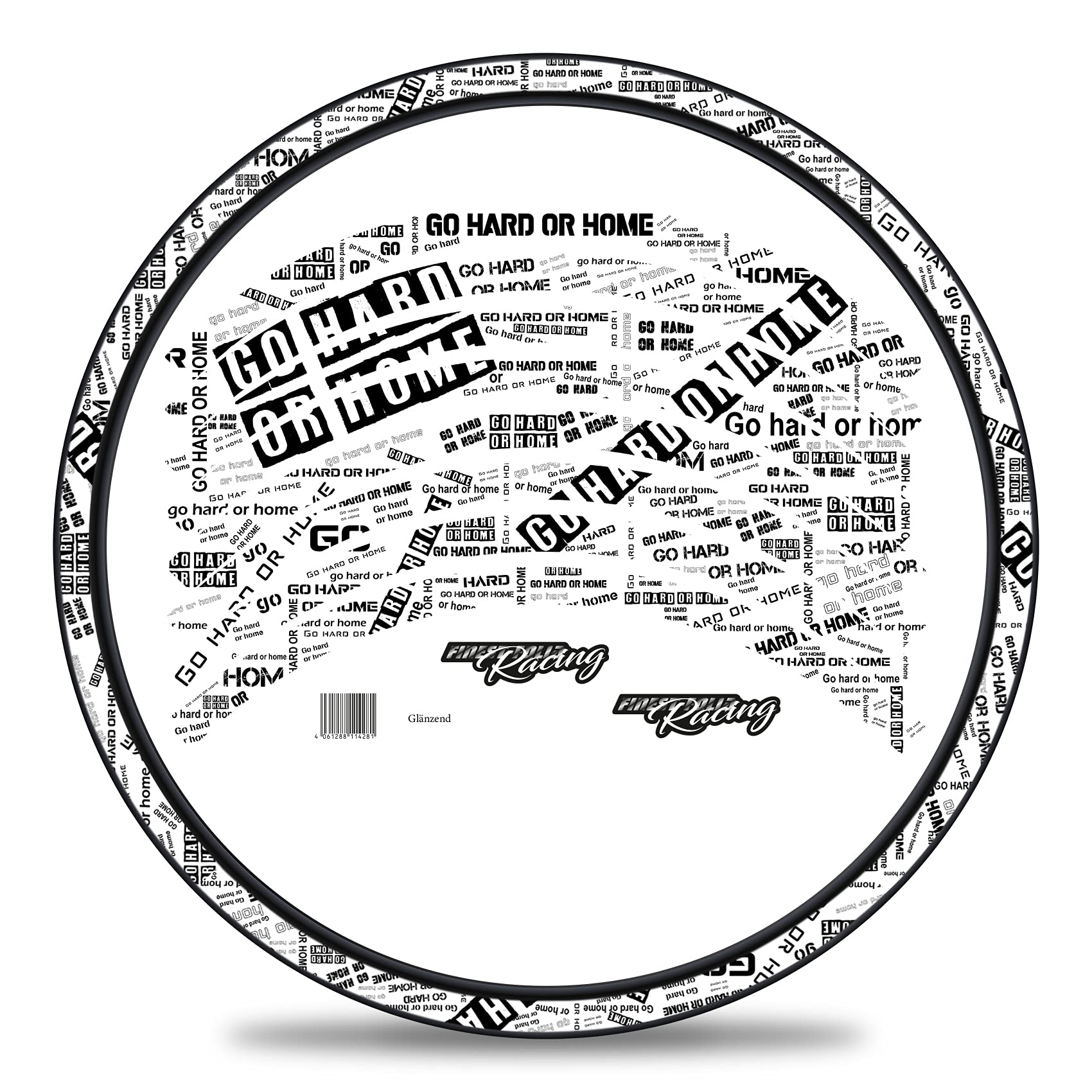 Set of 16 Wheel Rim Stickers for Bicycle Rims in Various Designs Complete Set for 27 Inch 29 Inch Ebike Road Bike Mountain Bike MTB Balance Bike (No. 8 Go Harder or Home, Shine)