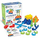 Learning Resources 1-2-3 Build It! Robot Factory - Building Toys, Early Engineering and Science, STEM Activities, Fine Motor Skills, Toddler Explorer Kit, Construction Bots, Boys and Girls Gifts