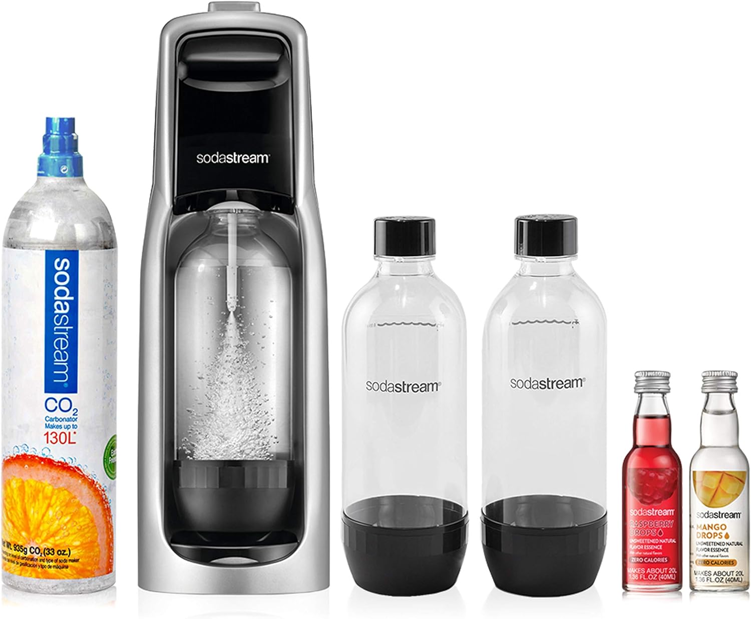 SodaStream Kit de machine à eau étincelante avec cylindre de CO2 130