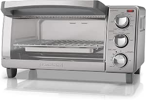 Amazon.com: BLACK+DECKER Tostadora de 4 rebanadas con convección natural,  acero inoxidable, TO1760SS : Hogar y Cocina