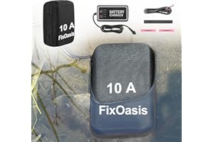 FixOasis High-Capacity Fish Finder Battery and Charger Kit,Compact & Portable for Kayak,Compatible with GPS,Fish Finders,and Most 12V Electronics,with a Reusable Lifespan of at Least 5 Years