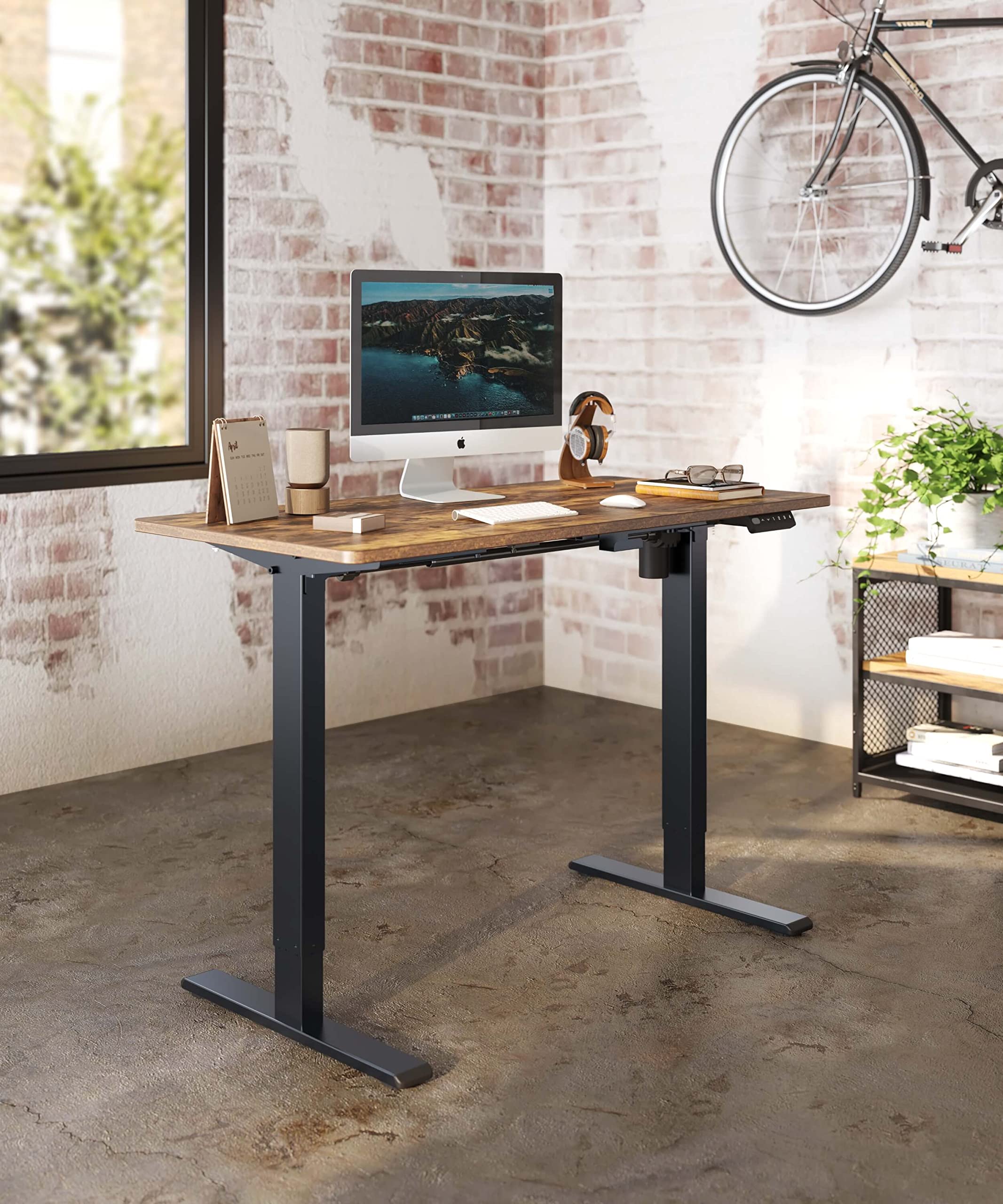 FLEXISPOT EN1 Electric Stand Up Desk 55 x 28 Inches WholePiece Desktop