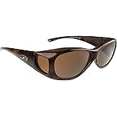 Jonathan Paul Fitovers - Lotus Collection Designed to Fit Over Medium Oval Frames Not Exceeding 136mm X 44mm - Brushed Horn/Polarized Amber Sunglasses