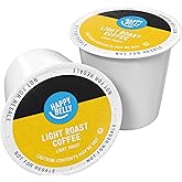 Amazon Brand - Happy Belly Light Roast Coffee Pods, Compatible with Keurig 2.0 K-Cup Brewers, 100 Count