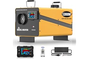 Aoteda 12000W Diesel Heater - 12V/24V DC & 110V AC All-in-One Multi-Voltage - Quick-Heating Design for RV, Van, Truck, Yacht, Workshop, Camping Tent - Low Noise Heating Equipment​