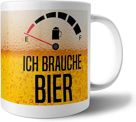 Phrase 1 By Fotopremio Tasse Mit Spruch Ich Brauche Bier Kaffeetasse Beidseitig Bedruckt Tasse Lustige Spruche Geschenkidee Fur Freunde Familie Oder Lieblingskollegen Amazon De Kuche Haushalt