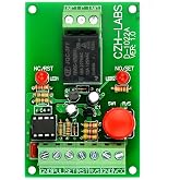 ELECTRONICS-SALON Panel Mount Momentary-Switch/Pulse-Signal Control Latching SPDT Relay Module,12V