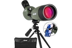 ESSLNB Spotting Scope with Tripod Phone Adapter 25-75 X 70 BAK4 Monocular Telescope Waterproof Compact Spotting Scopes for Target Shooting Hunting Bird Watching