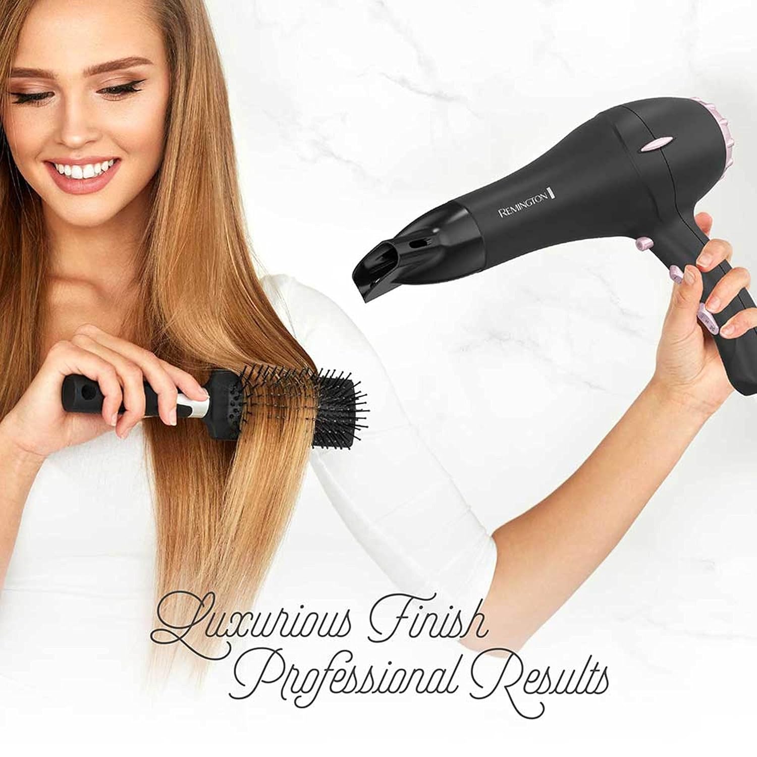 Remington AC2015 Pro Hair Dryer with Pearl Ceramic Technology, Black/Pink: Beauty