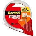 Scotch Long Lasting Storage Shipping Packaging Tape, 1.88" x 38.2 yd, 1 Roll with Dispenser (3650S-RD-ESF)