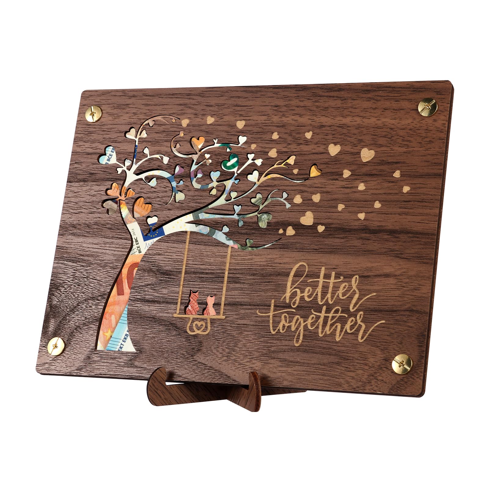 LOVLEY Wedding Card for Bride & Groom – Wedding Money Wallet & Wedding Gift Card with Envelope (TREE)