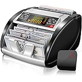 NX-510 Business Grade Money Counter Machine with Counterfeit Bill Detector(UV/MG/IR), Portable Bill Counting Machine with LED