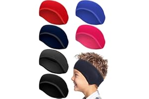 Sosation 12 Pcs Kids Ear Warmer Headband Child Fleece Winter Headbands Stretch Warm Running Headband Cold Weather Ear Muffs S