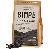 SIMPLi Regenerative Organic Certified Black Beans, 12 OZ (1-Pack) | USDA Organic Plant Protein Slow-Digesting Carbs &amp; Antioxidants w/ a Creamy Texture &amp; Mild Flavor for Versatile Everyday Meals