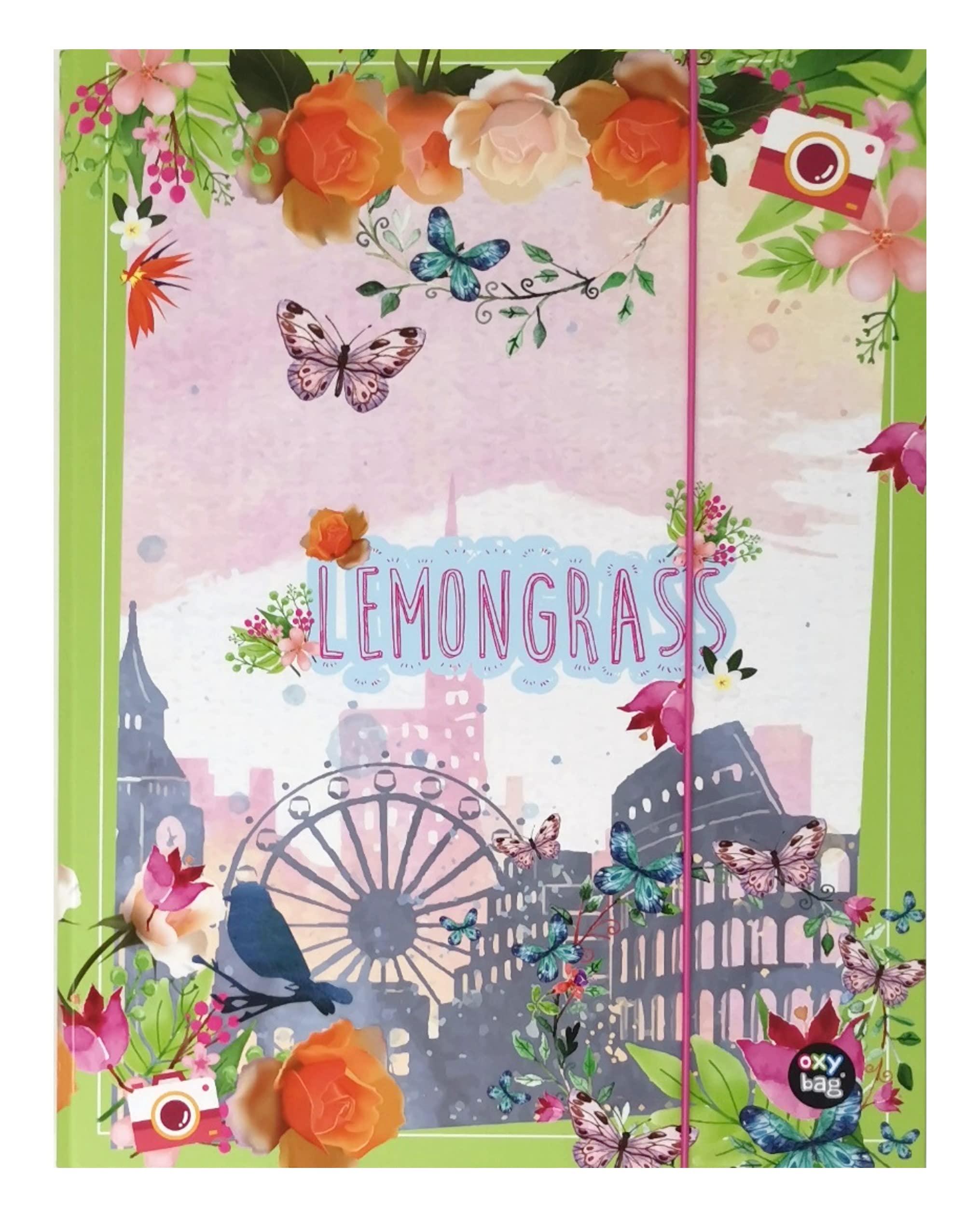 Theonoi Document Box with Elastic Band DIN A4 - Choice of Frozen Unicorn Luna Lama - for Girls (Retro Vintage LG)