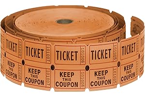 HENRY DOTS Raffle Ticket: Orange Double Roll of 2000 Tickets (Orange)