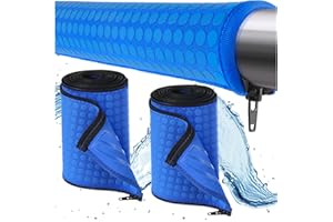 WLLEYAY 2 Pack Neoprene Pool Handrail Covers, 6 Foot Swimming Pool Hand Railing Covers with Enhanced Zipper Slip Resistant Anti-Scald Safety Rail Grip Handles Sleeve for Inground Swimming Pool Ladder Handles