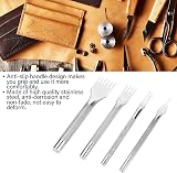 Cikonielf Leather Prong Chisel Set Stainless Steel 1 2 4 6 Prong Hole Punch view 2