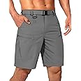 Shallowlulu Mens Cargo Hiking Shorts Water Resistant Quick Dry Lightweight Breathable Tactical Shorts with Nylon Belt