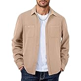 COOFANDY Men's Flannel Shirts Long Sleeve Casual Cotton Plaid Button Down Shirt Jacket with Pockets