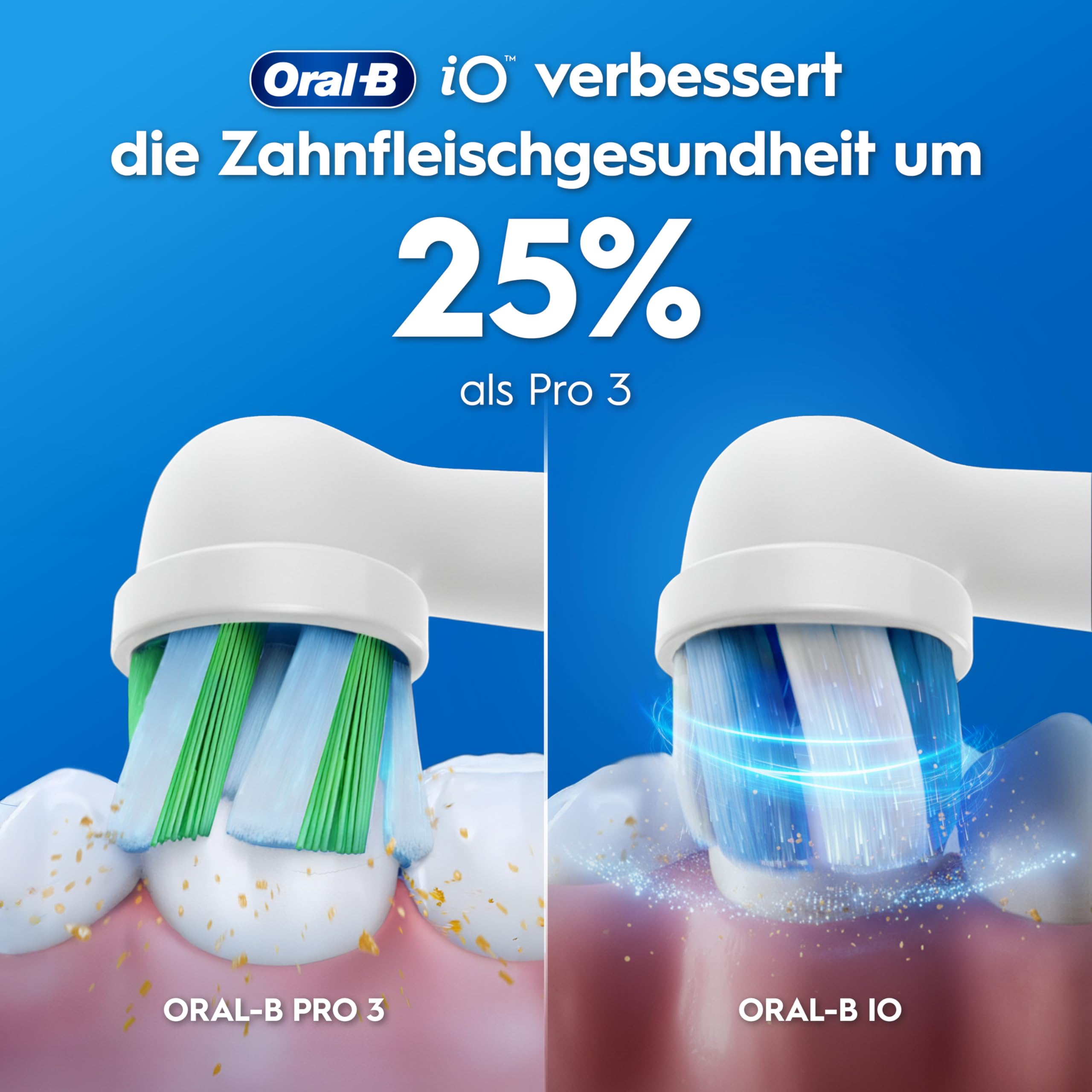 Oral-B iO Series 2 Elektrische Zahnbürste — Electric Toothbrush, Inkl. 1 Aufsteckbürste, Reise-Etui — 3 Putzmodi für Zahnpflege, GUT GETESTET (2,2) von STIFTUNG WARENTEST, Designed by Braun, Grün 7