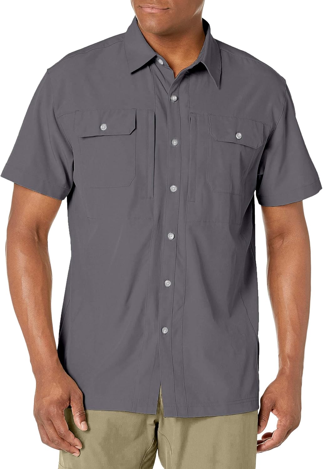 Little Donkey Andy Men's Lightweight Short Sleeve Shirt Quick Dry Stretch Shirt for Hiking Travel, UPF50: Clothing
