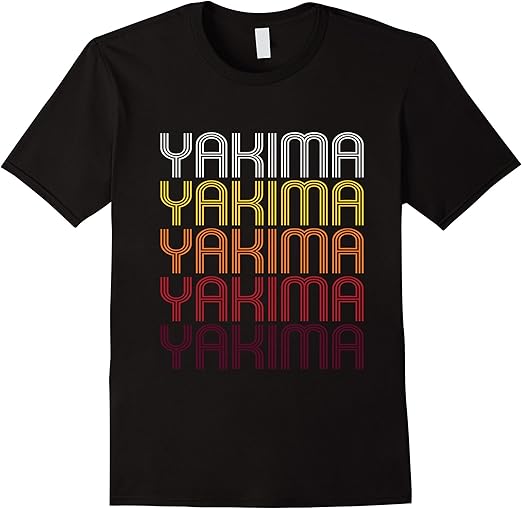 Yakima, WA Vintage Style Washington Tshirt Clothing