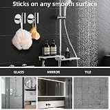 YUET 2 Pcs Self Adhesive Towel Hooks Stainless Steel 304 Polished Chrome view 3