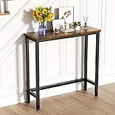 GRLEAF 29.5" Narrow Console Table, Small Entryway Table, Thin Hallway Table Skinny Sofa Side Display Table for Entrance, Bedroom, Living Room, Foyer, Corridor, Office - Rustic Brown (9.5" Deep)