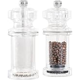 Cole &amp; Mason 605 Refillable Spice Mill, Salt &amp; Pepper Grinder Set 5.5" | Refillable Spice Mill Set, Precision Grinding Mechanism, Premium Seasoning Refills Included