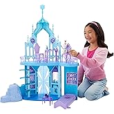 Mattel Disney Frozen Elsa Ice Castle Playset with Olaf Figure, 5 Play Areas & 21 Accessories, 2.5+ Ft Tall Elsa’s Frozen Ice 