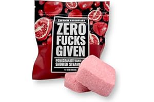 Explicit Essentials Zero F’s Given Shower Steamer | Vanilla Pomegranate Aromatherapy Shower Steamer for Stress Relief & Relaxation | Spa Shower Gift for Self-Care, Birthdays, Christmas & Holidays