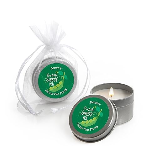 Amazon Com Personalized Sweet Pea In A Pod Custom Candle Tin Baby