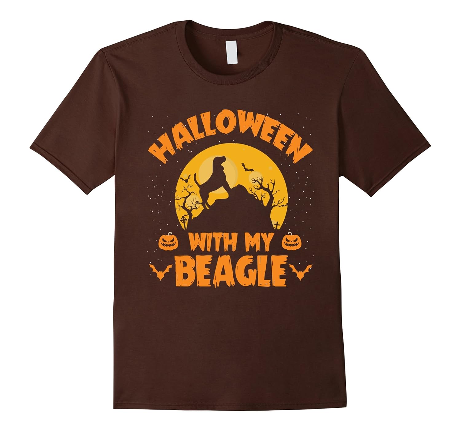 Halloween With My Beagle T-shirt-Rose