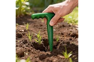 Struggling with Uneven Planting Handheld Soil Dibber Tool for Precise Seedling and Bulb Planting Easy Digging and Sowing Reus