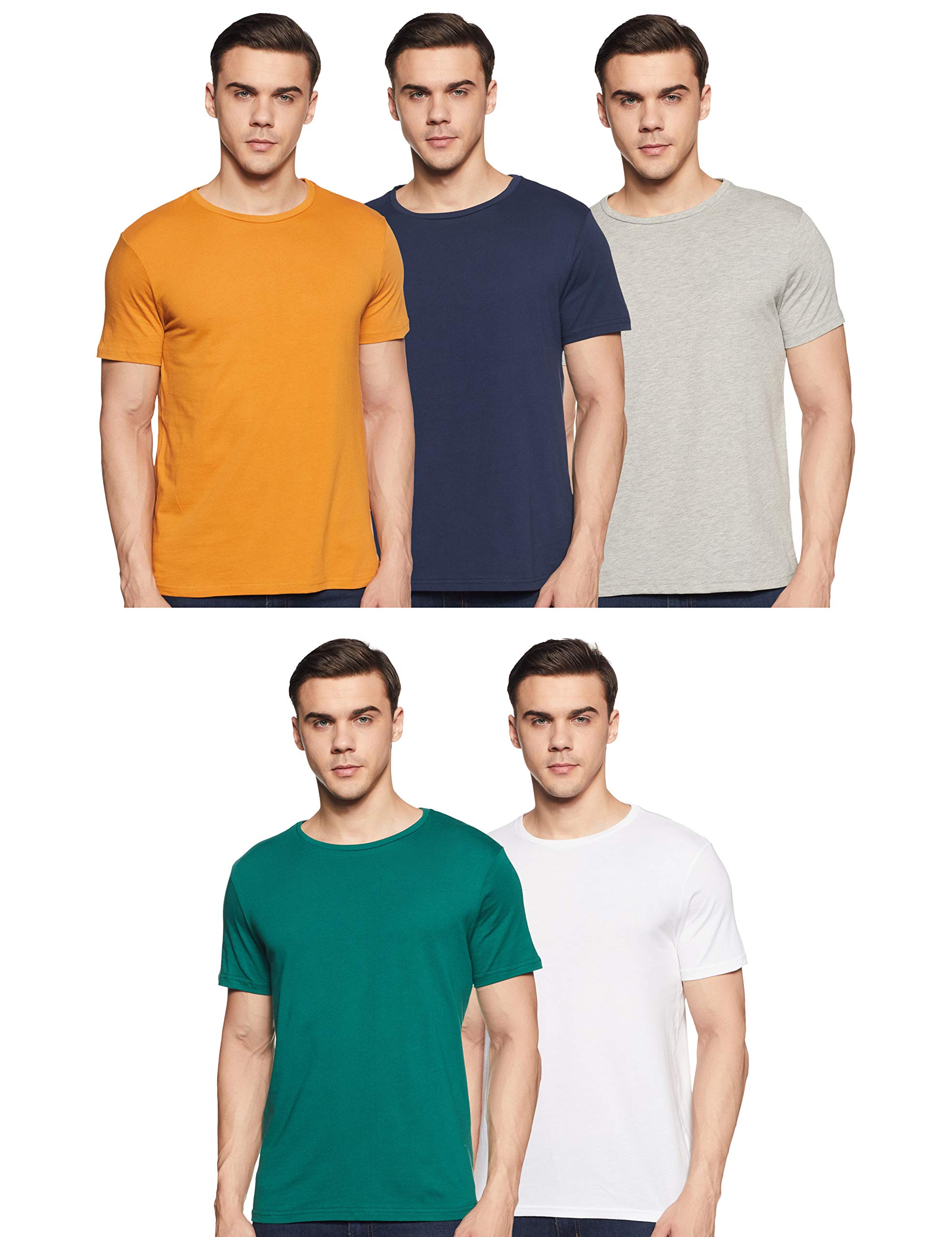 Solid Regular Fit Half Sleeve Cotton 