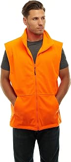 Fleece Blaze Orange Hunting Vest 