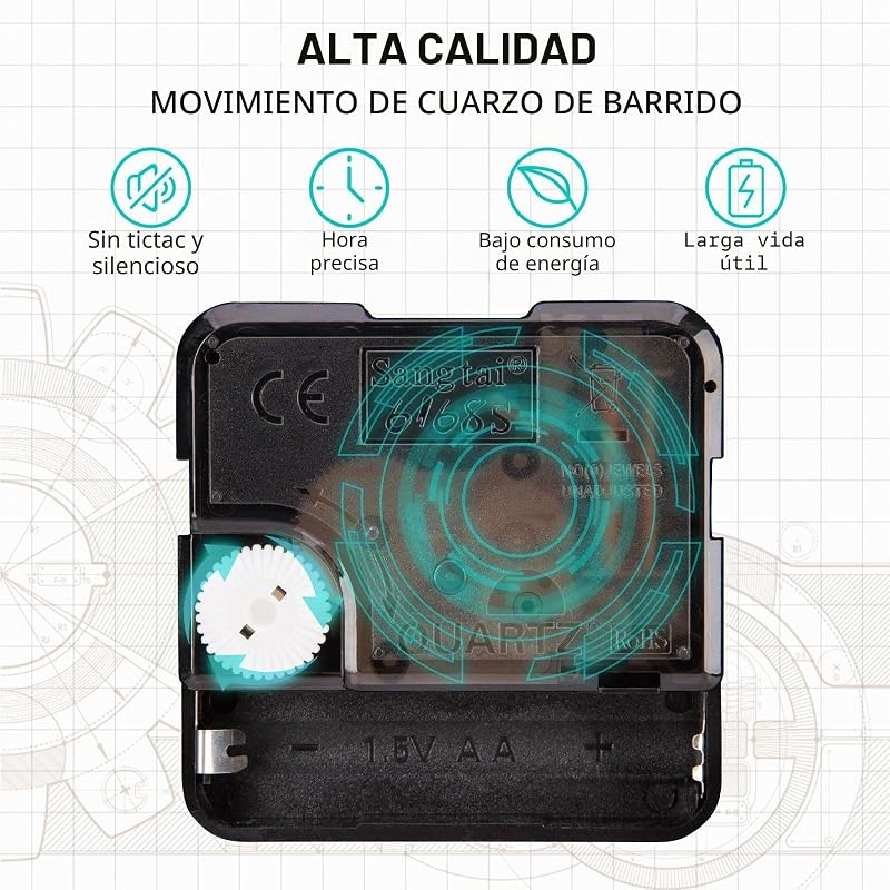 Reloj de Pared sin tictac silencioso 30 cm Moderno — foto 5 de 8