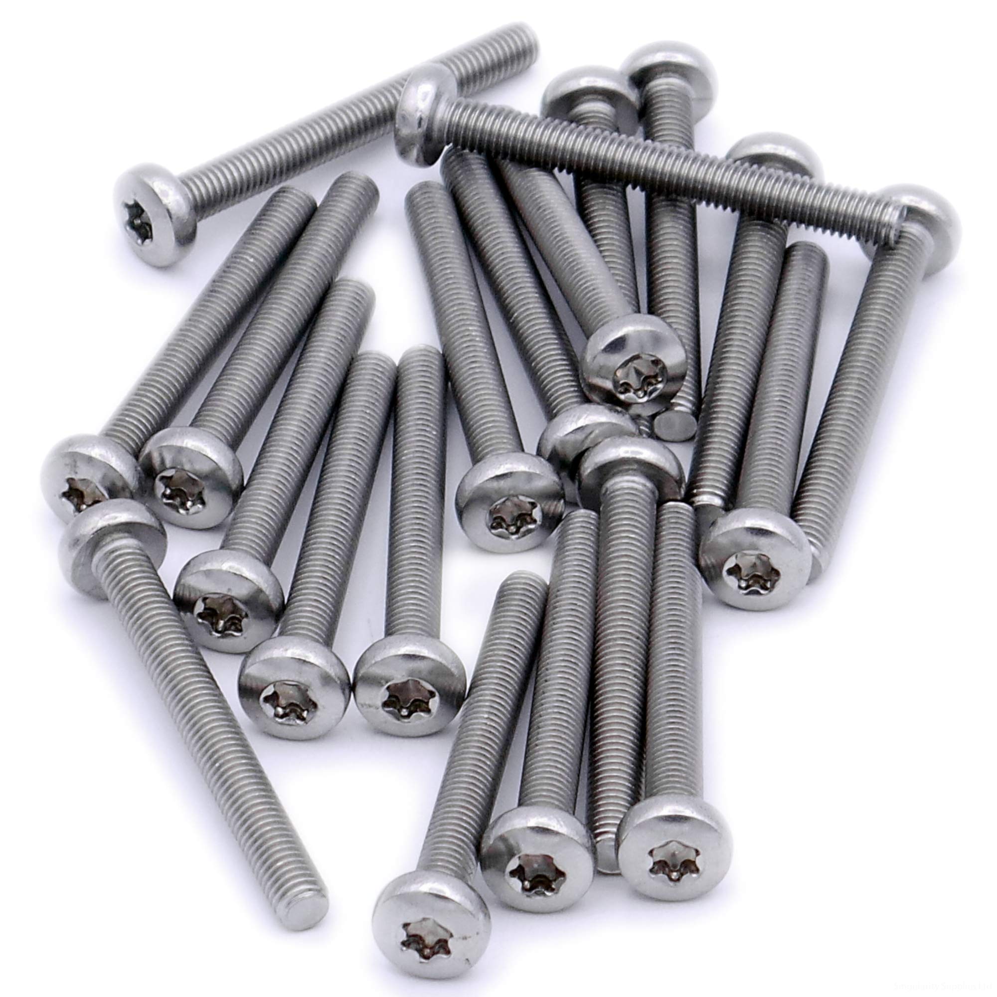 M2.5 (2.5mm x 4mm) TX Pan Machine Screw (Bolt) - Stainless Steel (A2) (Pack of 20)