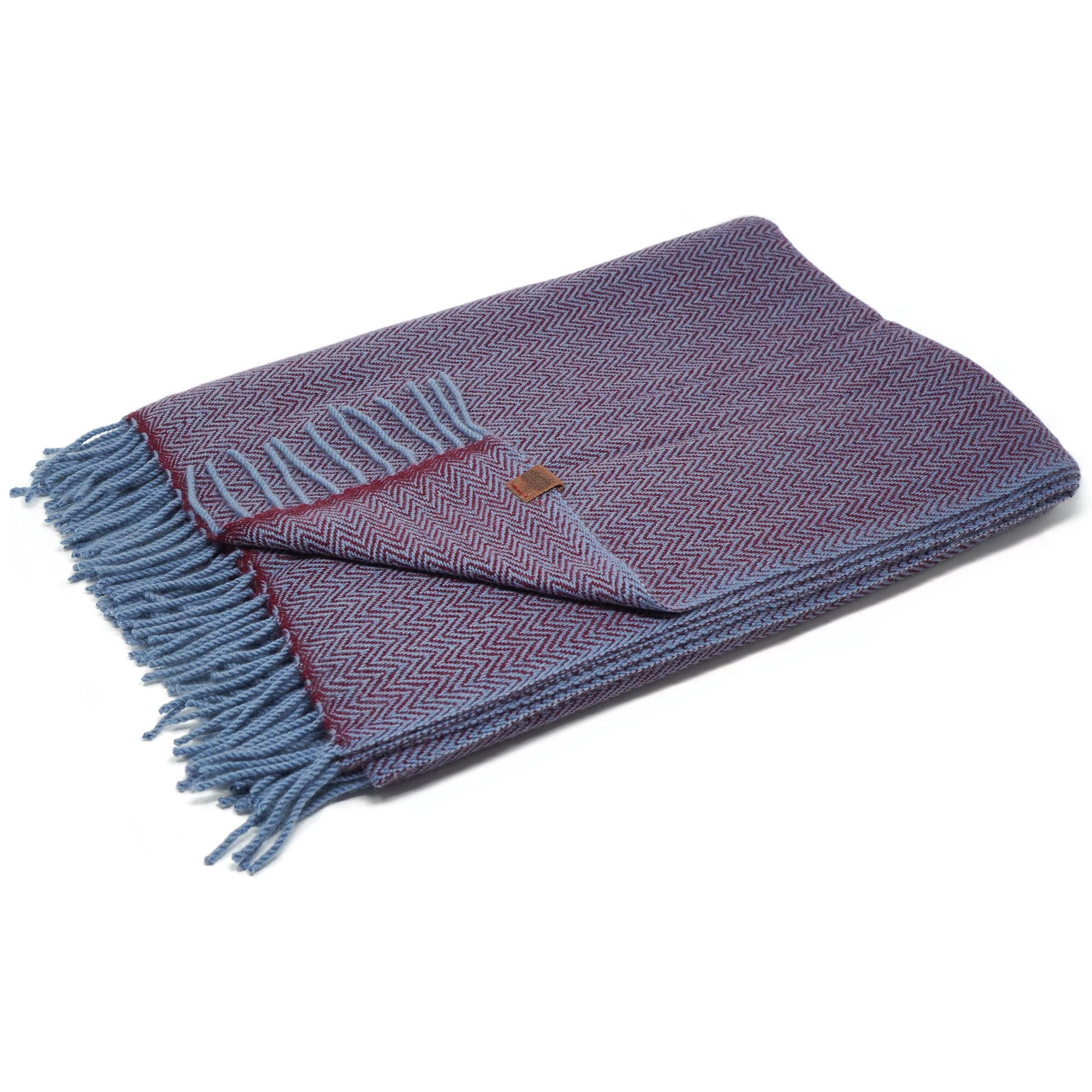 Borges & Scott 30% Cashmere 70% Merino - Blanket Throw - Wine HB