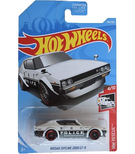 Hot Wheels Nissan 300ZX Twin Turbo - Colore Bianco/Nero - Modello Rescue 7/10 - Short Card - Scala 1:64