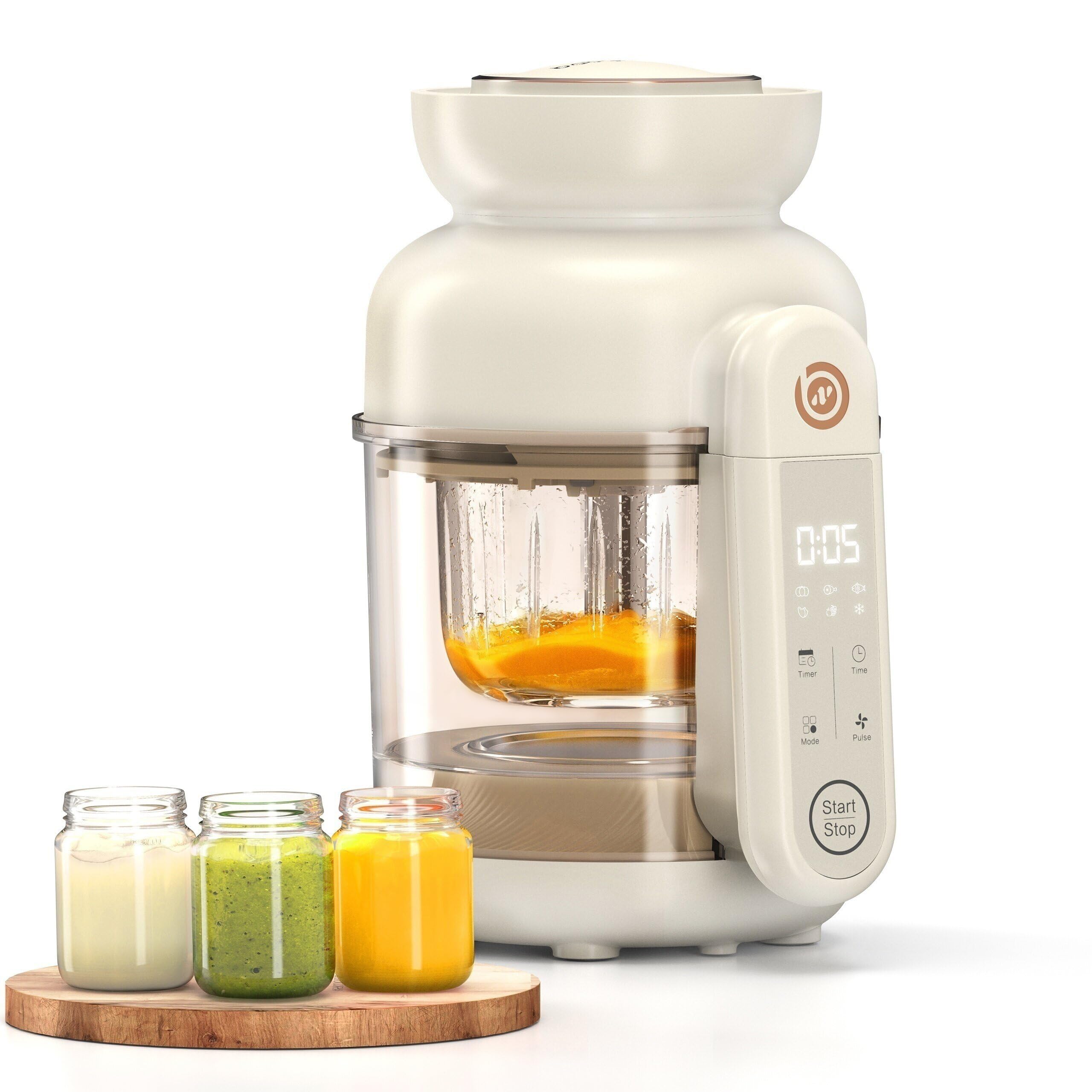 Photo 1 of BabyNutri Auto Baby Food Maker, Glass Baby Food Mill, Baby Blender & Steamer and Puree Maker with Auto Cooking, Easy Cleaning, Touch Screen, Dishwasher Safe(12oz)