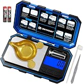 UNIWEIGH Digital Reloading Scale Precision 1500 Grains x 0.1gn gram Scales | Powder Scale for Reloading,Grain Scales with LCD/Tare/Calibration Functions,Microgram Scale Pocket,Includes Batteries