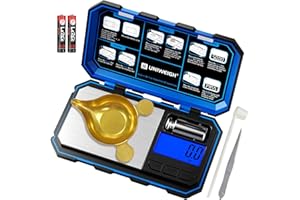 UNIWEIGH Digital Reloading Scale Precision 1500 Grains x 0.1gn,Powder for Reloading, Grain Scales with LCD Display/Tare/Calib