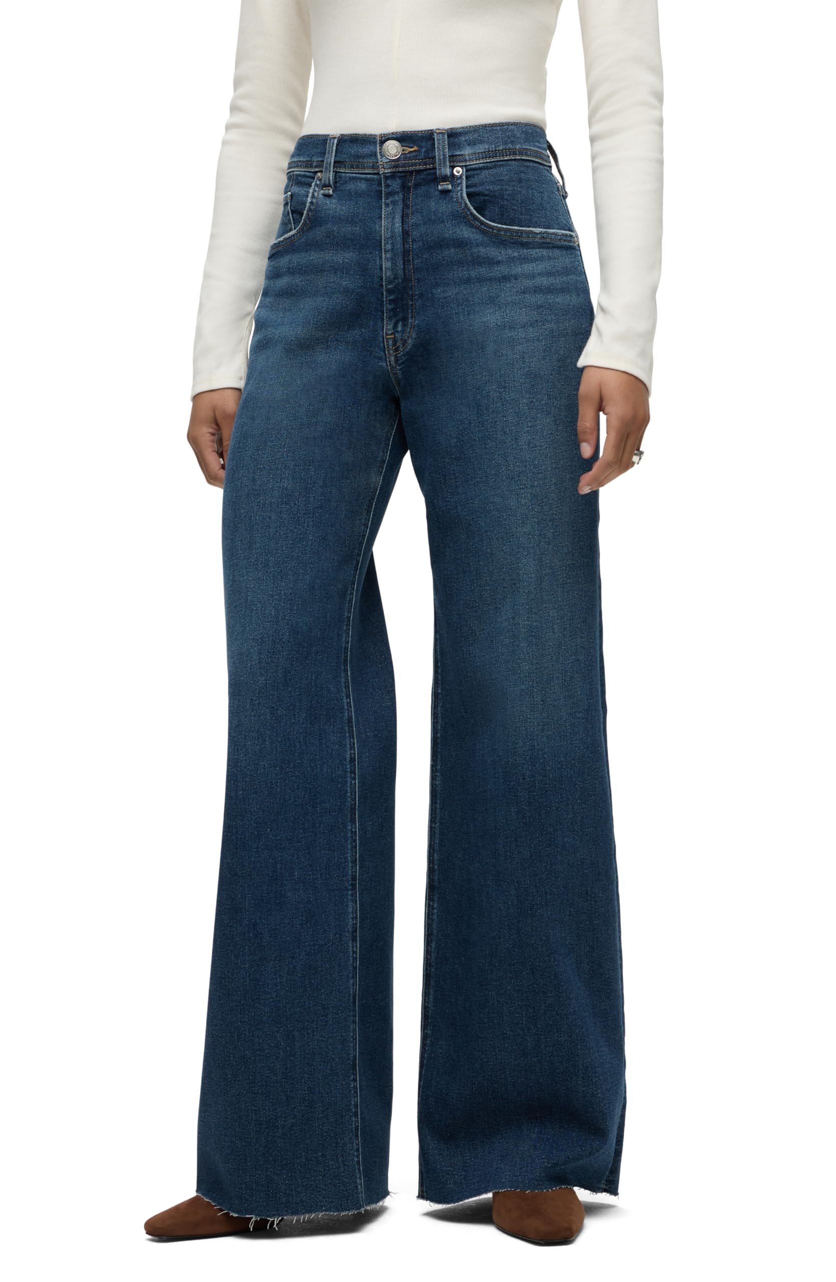 HUDSON Women’s Jodie High Rise Loose Fit Wide Leg Jean, Olympia, 29