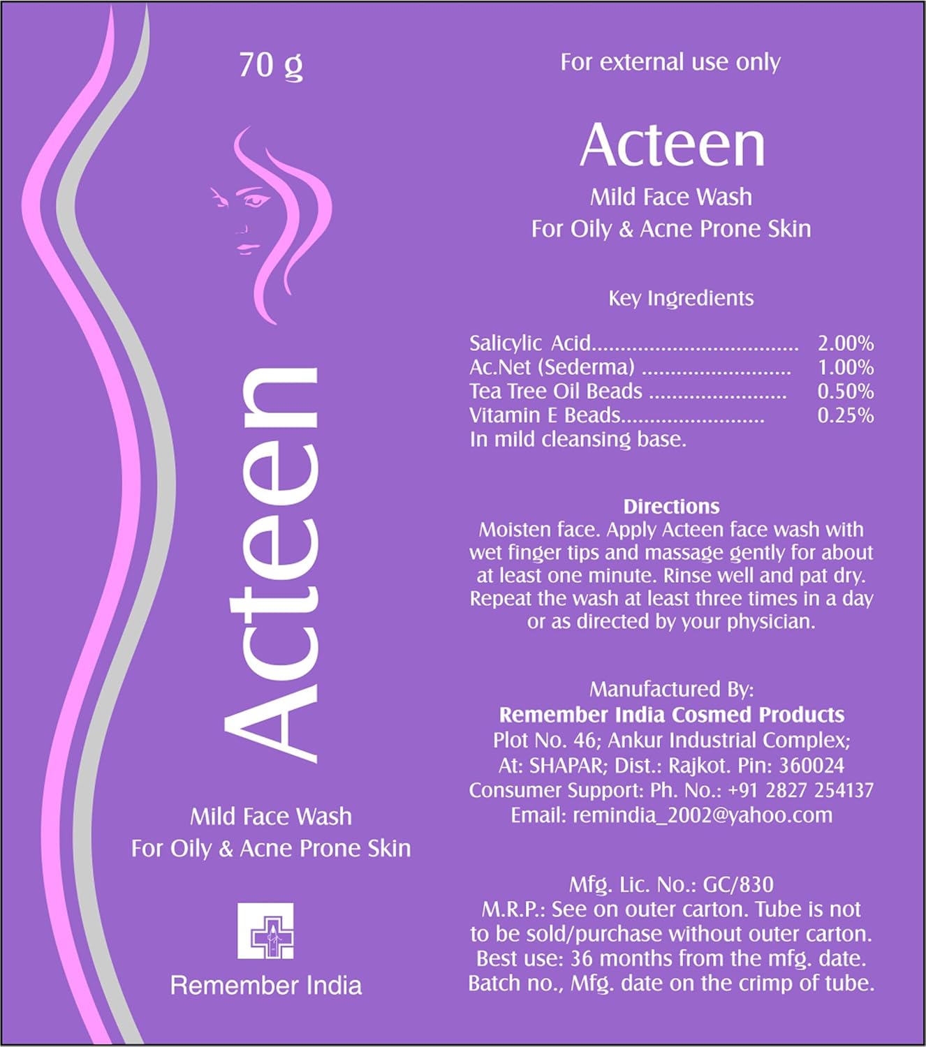 acteen face wash
